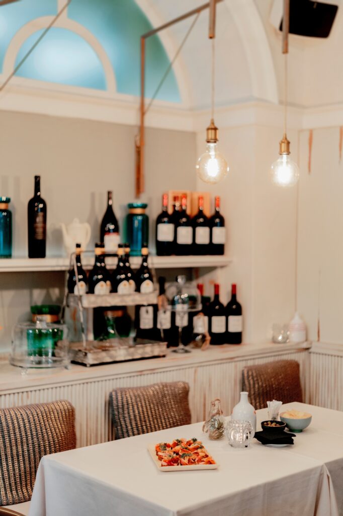 Interior of a restaurant